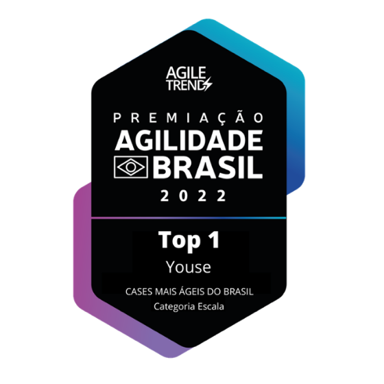 Selo Premiação Agilidade Brasil 2022, Top 1, Youse, categoria Escala