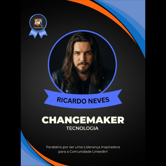 Certificado Changemaker ComuniCare, categoria Tecnologia, em nome de Ricardo Neves